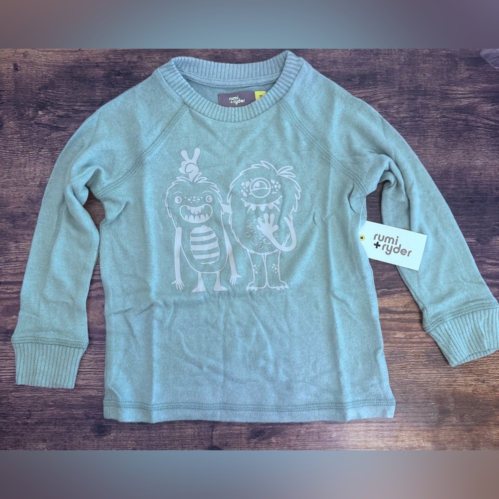 NWT Rumi & Ryder Silly Monsters Long Sleeve Sweater Size 2T